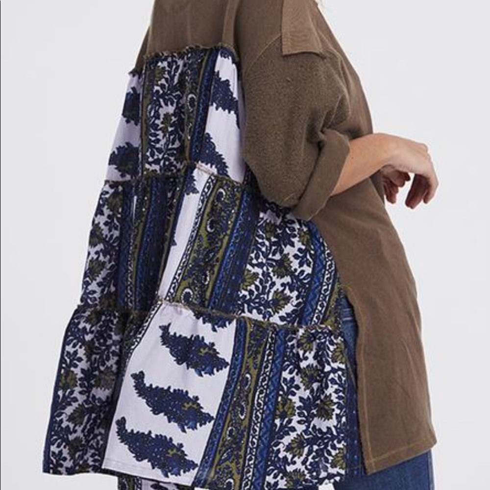 NWT Free People Cool Baby Print Pullover - Picture 3 of 5